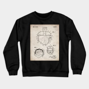 Football Helmet Patent - Football Art - Antique Crewneck Sweatshirt